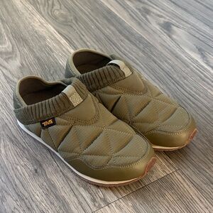 Teva Khaki Quilted Slip-On Footwear